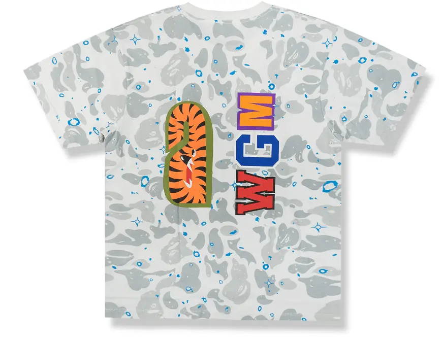 Alternative view of Áo Bape Space Camo Shark Tee White Multi B-SPCSTWHTM