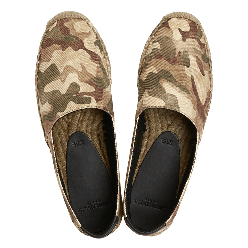 Giày Saint Laurent Camouflage Espadrille 'Khaki' 605961-AAAJT-8810 - Ảnh 3
