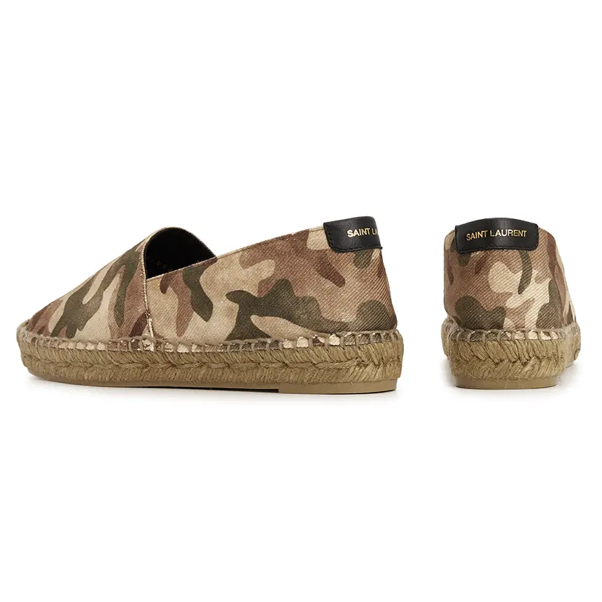 Alternative view of Giày Saint Laurent Camouflage Espadrille 'Khaki' 605961-AAAJT-8810