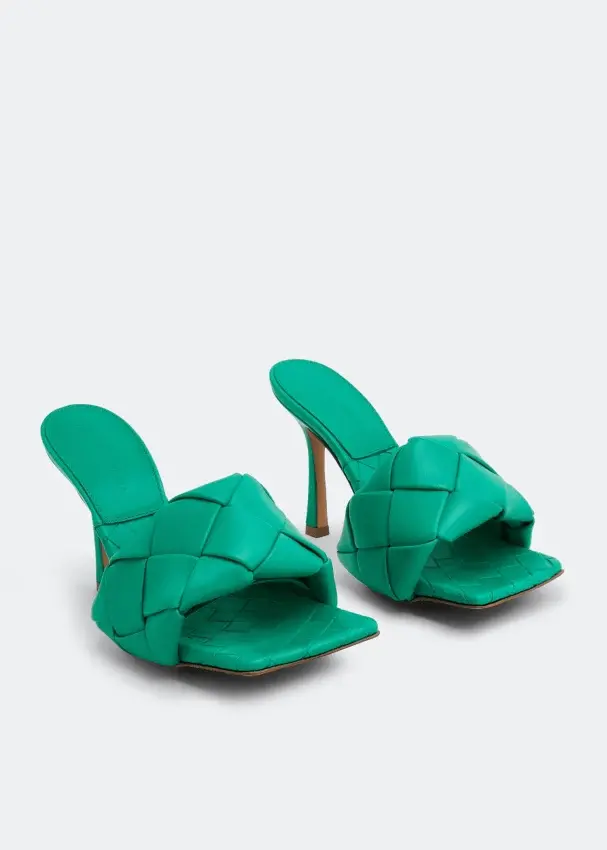Giày Cao Gót Bottega Veneta Lido Mule 'Acid Turquoise' 608854VBSS03227 - Ảnh 2