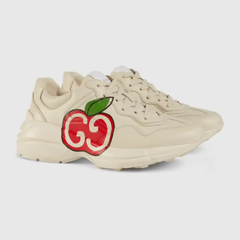 Alternative view of Giày Gucci Wmns Rhyton 'GG Apple Ivory' 609343-DRW00-9522