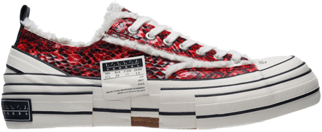 Giày xVESSEL G.O.P. Lows 'Python Pattern Red'