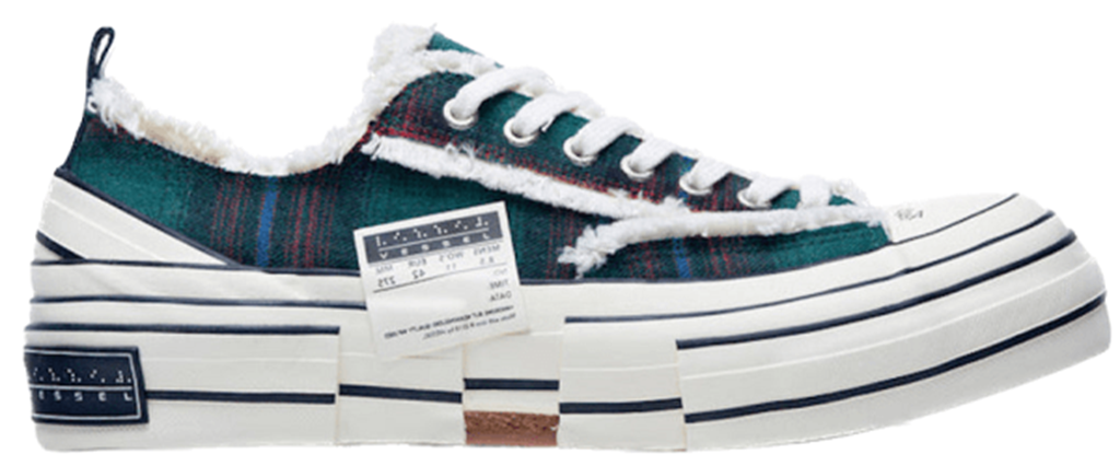Giày xVESSEL G.O.P Lows 'Forrest Green Plaid'