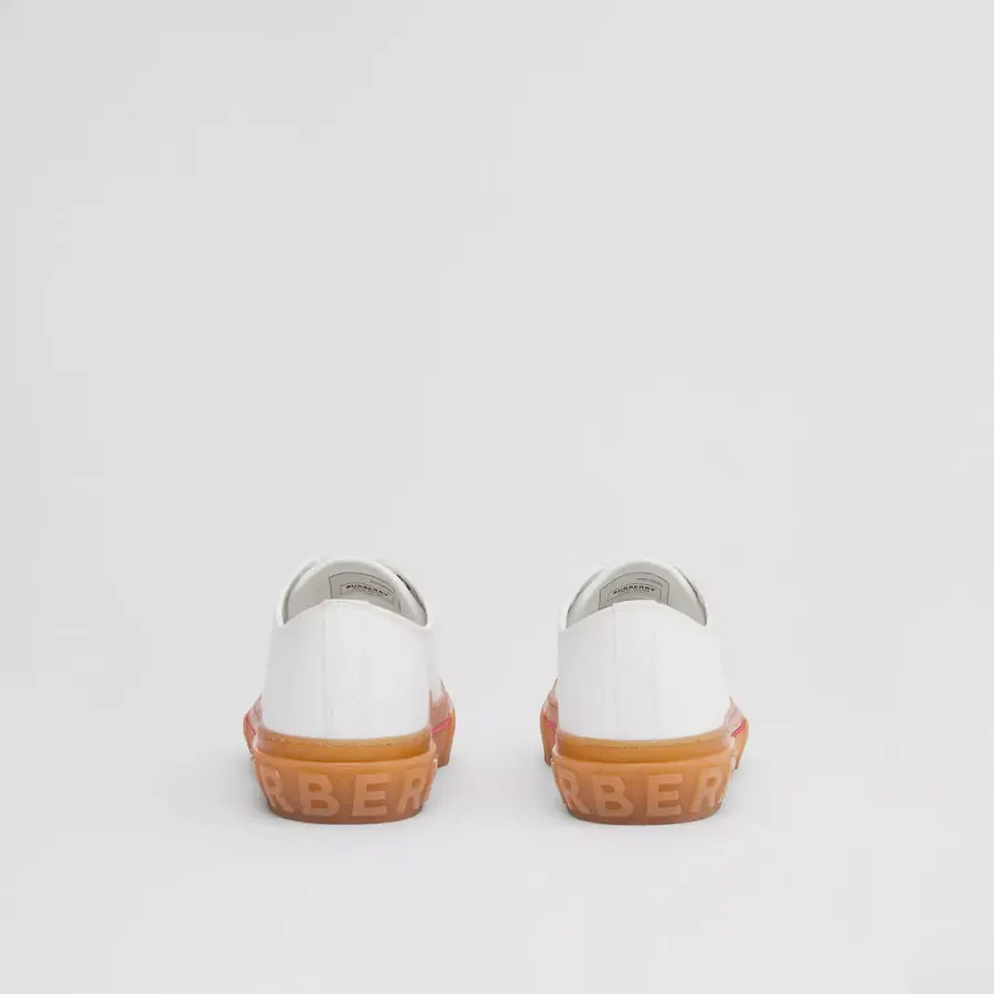 Giày Burberry Logo Detail Cotton 'White' 80523431 - Ảnh 4
