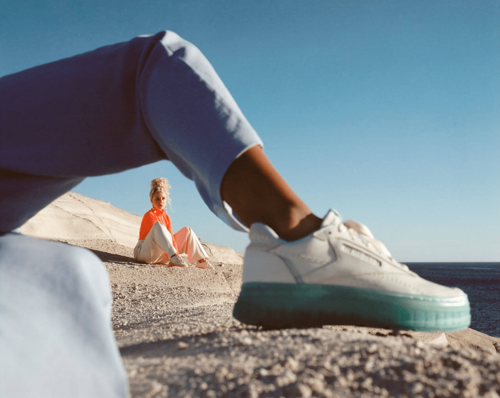 Giày Reebok MadWomen x Wmns Club C Double Geo 'Chalk Hydro Blue' GY8056 - Ảnh 2