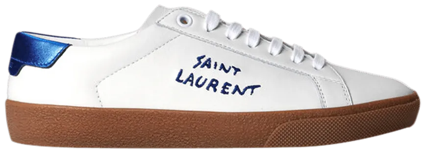 Giày Saint Laurent Wmns Court Classic SL/06 Low 'White Pearl Blue' 610649-0ZS70-9587