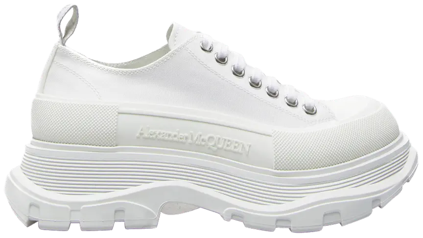 Giày Alexander McQueen Wmns Tread Slick Lace Up 'White' 611705-W4MV2-9000