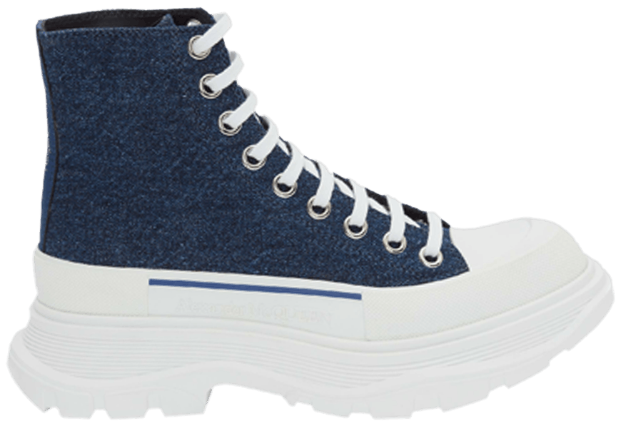 Giày Alexander McQueen Wmns Tread Slick Boots 'Indigo' 611706-W4PD1-4177