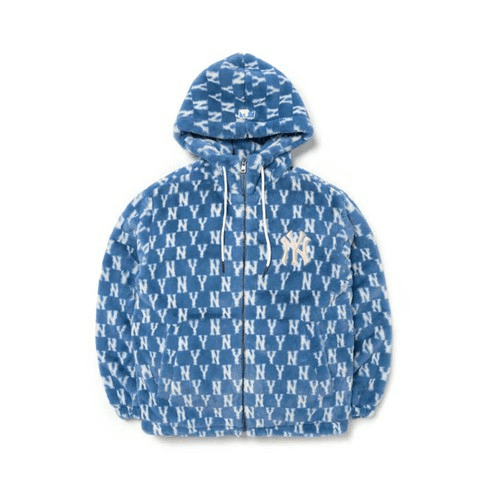 Áo MLB Monogram Plush Fleece Jumper NY Yankees 3AJPF1816-50BLD