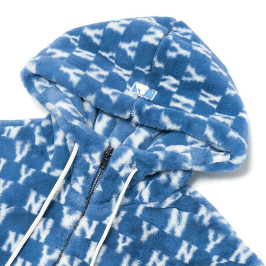 Áo MLB Monogram Plush Fleece Jumper NY Yankees 3AJPF1816-50BLD - Ảnh 2