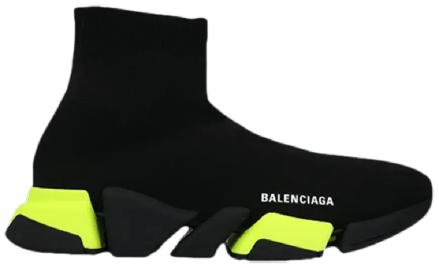 Giày Balenciaga Speed 2.0 Sneaker 'Black Fluo Yellow' 617239 W1720 1171