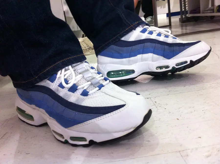 Giày Nike Air Max 95 OG 'White Slate Blue' 554970-131 - Ảnh 5