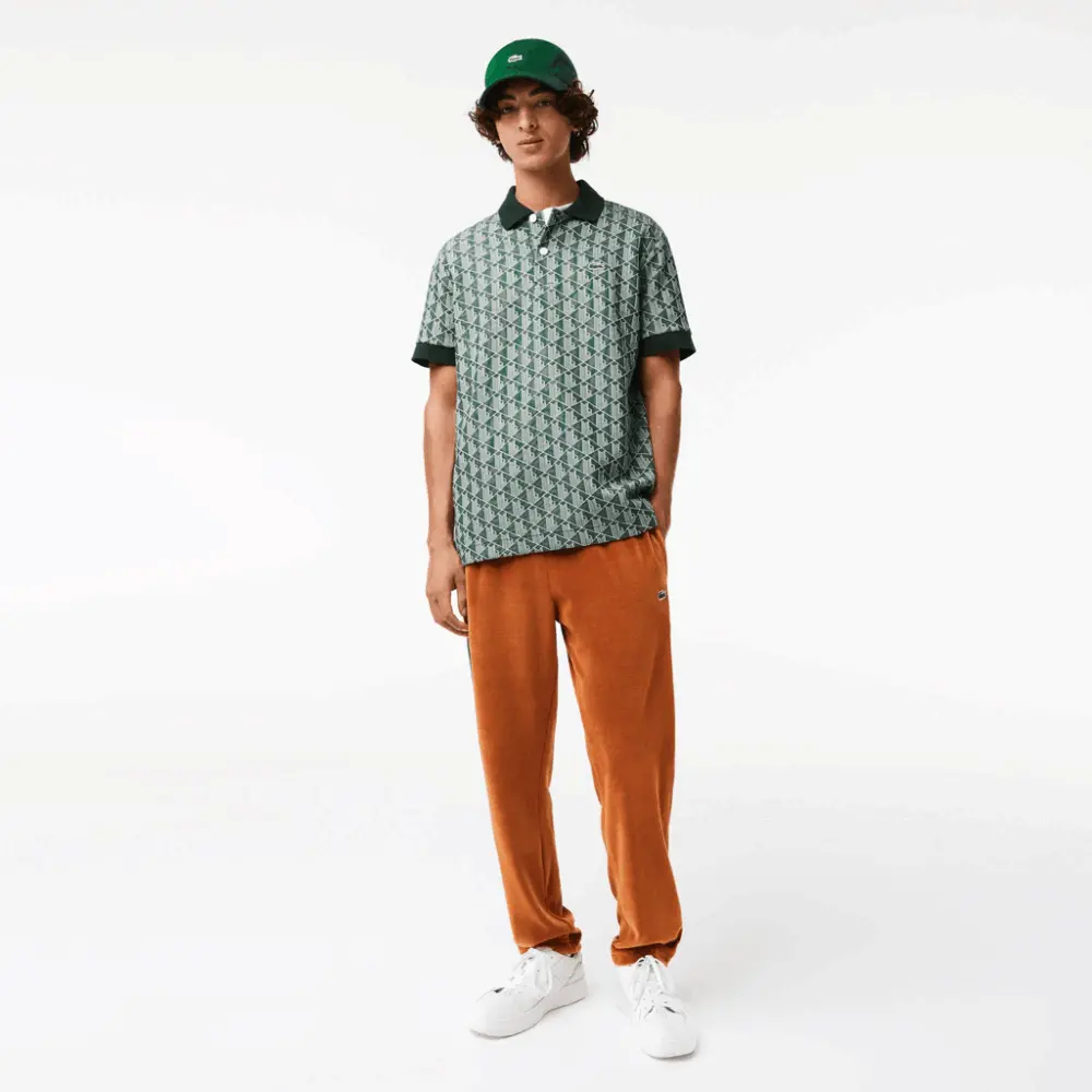 Áo Lacoste Classic Fit Print Contrast Collar 'Green' DH0073-7M4 - Ảnh 6