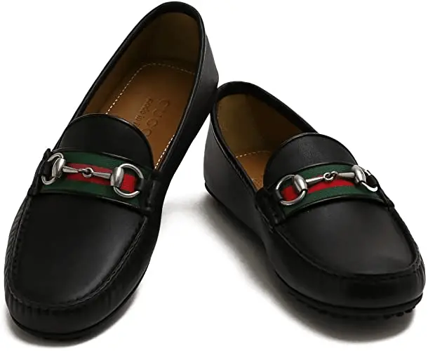 Giày Gucci Leather Loafers Moccasins Black 450892-A9L60-1098 - Ảnh 4
