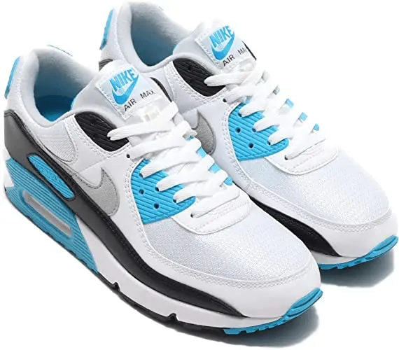 Giày Nike Air Max 90 Mesh GS 'Blue Lagoon' 833418-101 - Ảnh 3