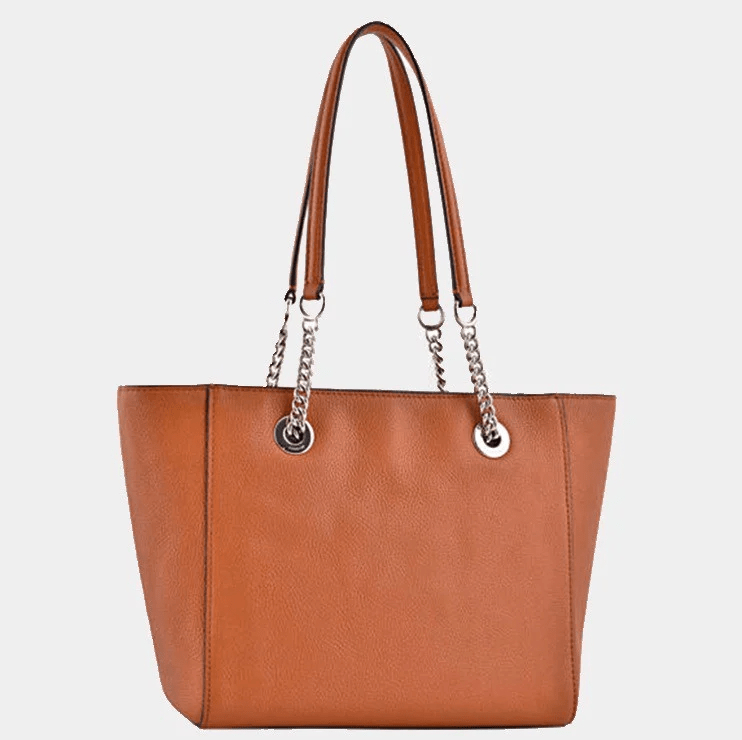 Túi Coach Turnlock Chain Tote Polished Pebble Leather Tote 57107 LIL4A - Ảnh 3