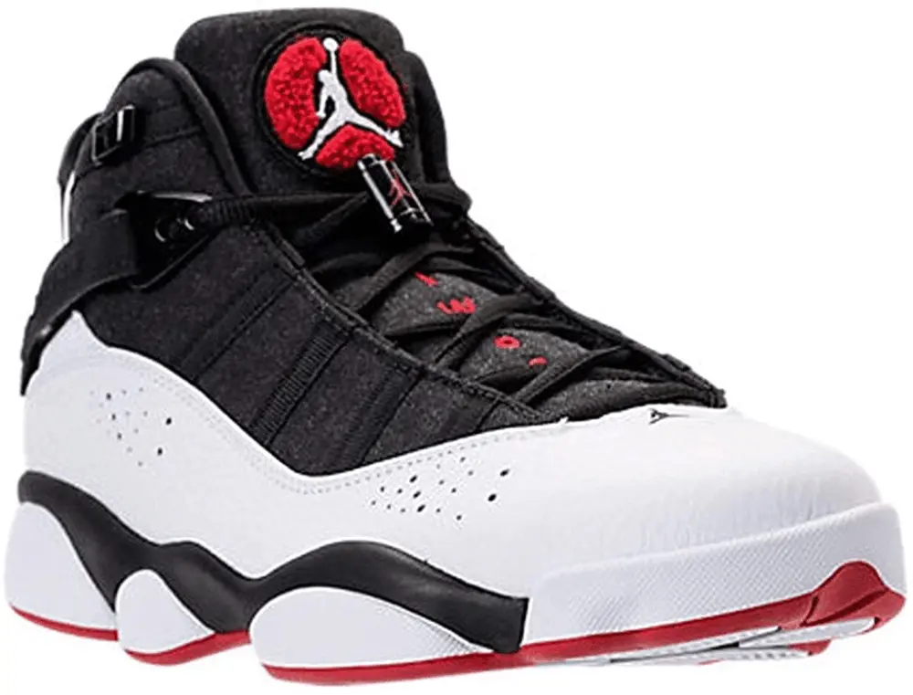 Alternative view of Giày Nike Jordan 6 Rings Black White Red 322992-012