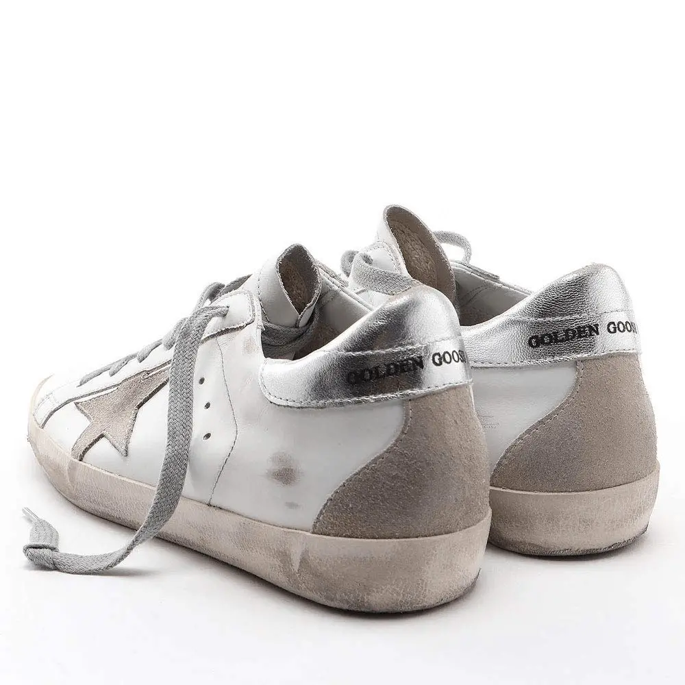 Giày Golden Goose Wmns Super Star 'White Silver' GCOWS590-W77 - Ảnh 3