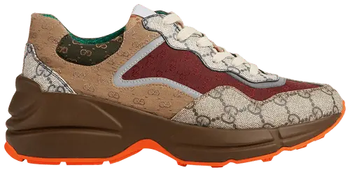 Giày Gucci Wmns GG Rhyton 'Beige Brick Red' 620185-99WG0-6060