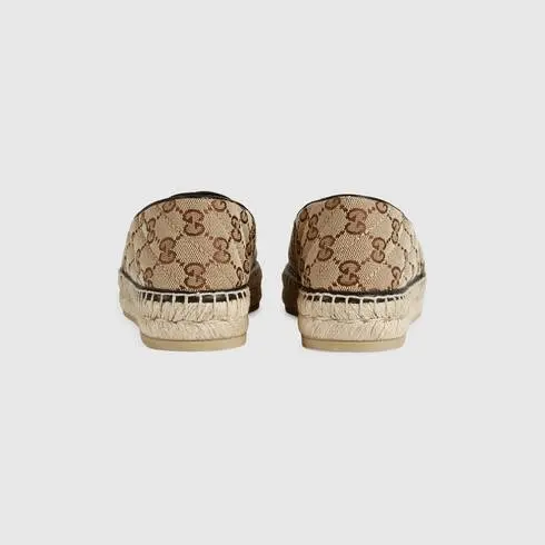 Alternative view of Giày Gucci Beige Women's GG matelassé canvas espadrille 621239-KQWM0-9765