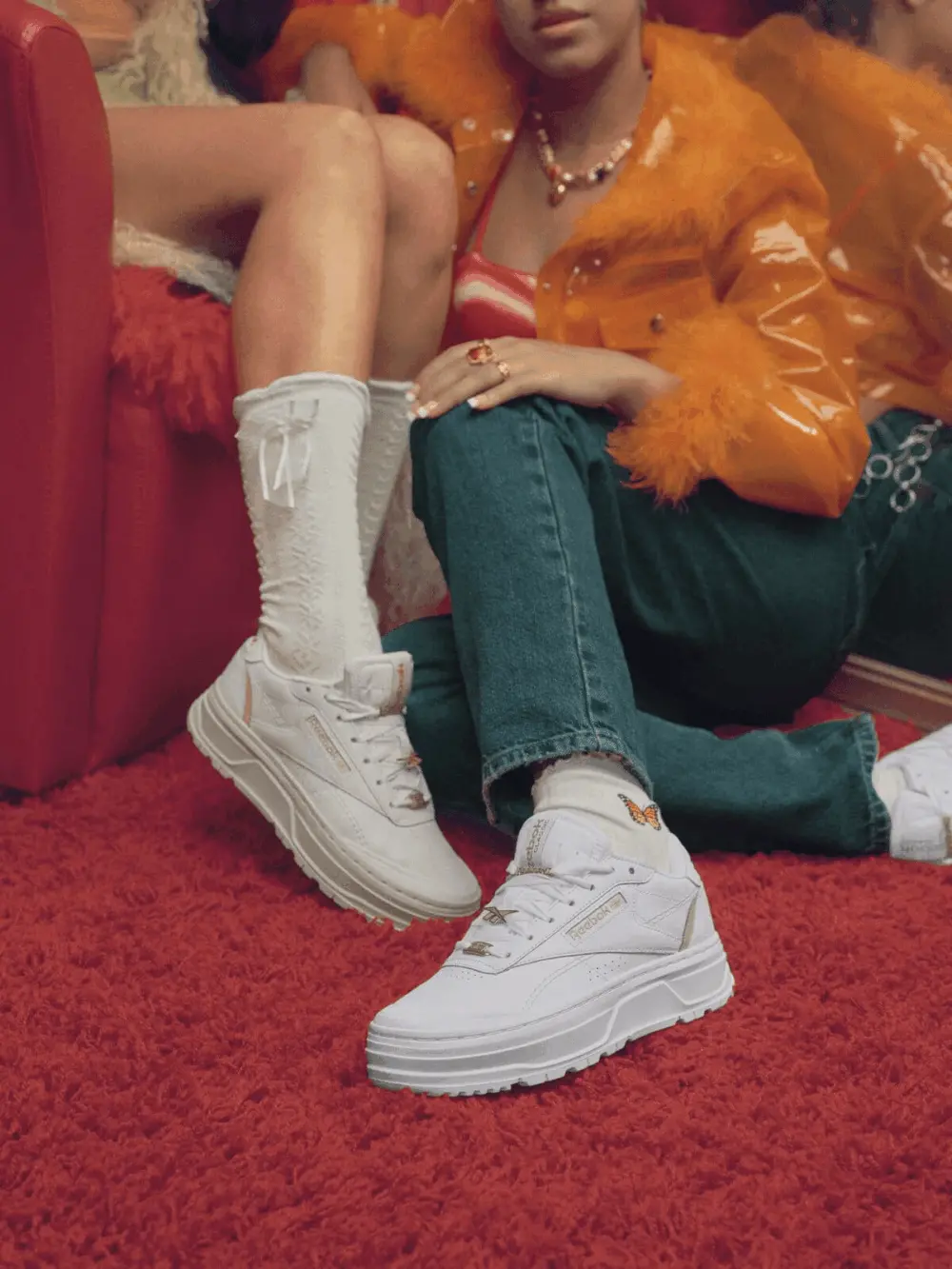 Giày Reebok Club C Double Geo 'White Moonstone' GX8766 - Ảnh 3