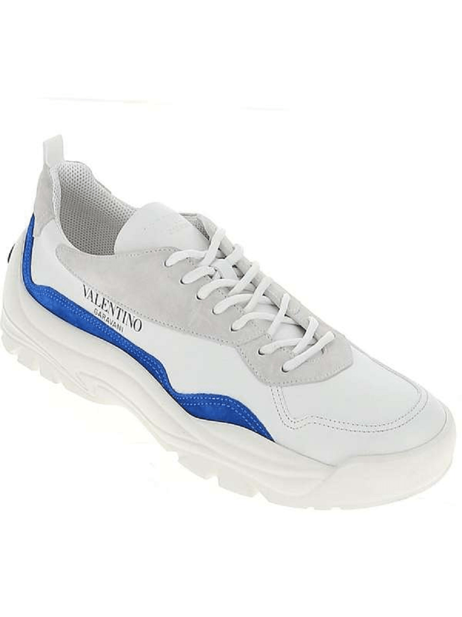 Giày Valentino Sneakers White Blue Leather UY2S0B17VRN52Q - Ảnh 4