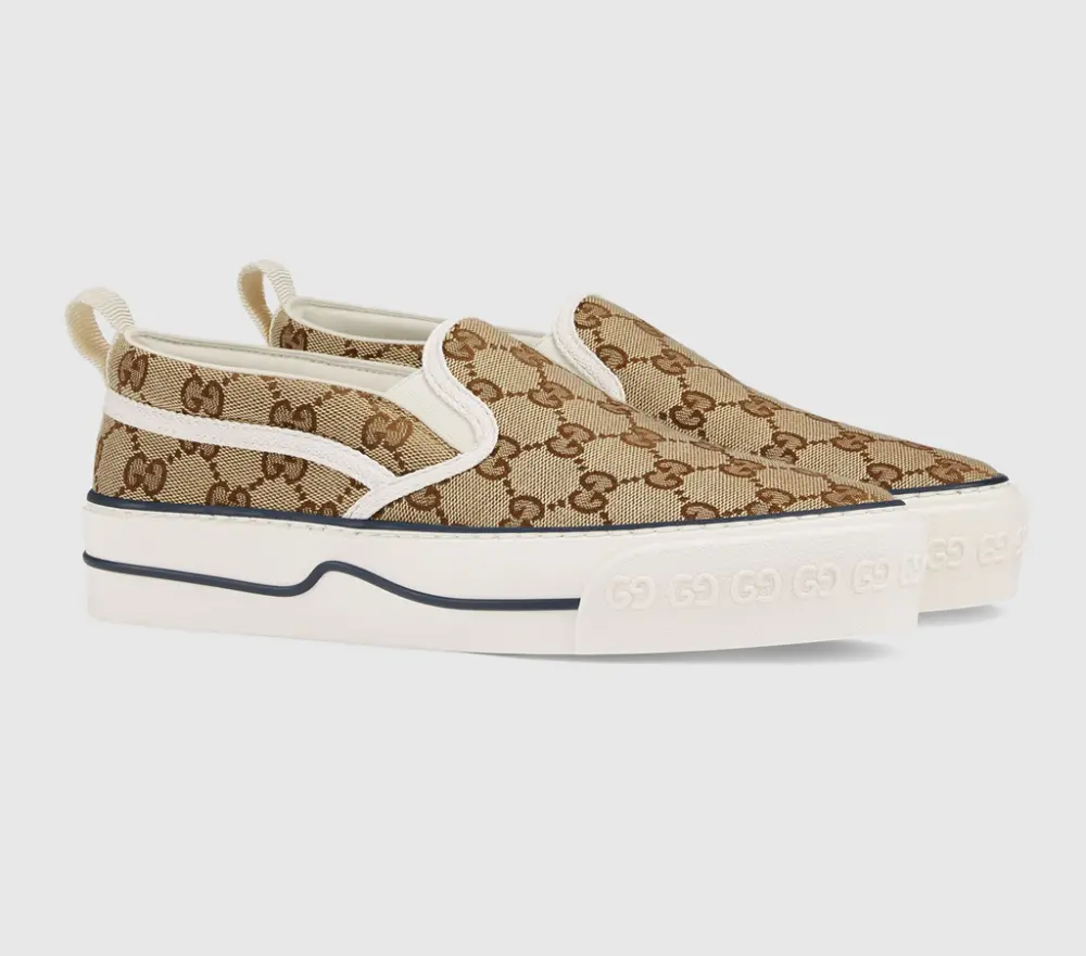 Alternative view of Giày Gucci Wmns Tennis 1977 Slip-On 'Beige Ebony' 624733-2HK40-9762