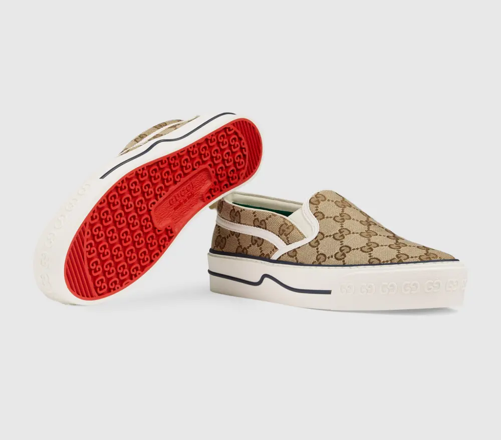 Giày Gucci Wmns Tennis 1977 Slip-On 'Beige Ebony' 624733-2HK40-9762 - Ảnh 3