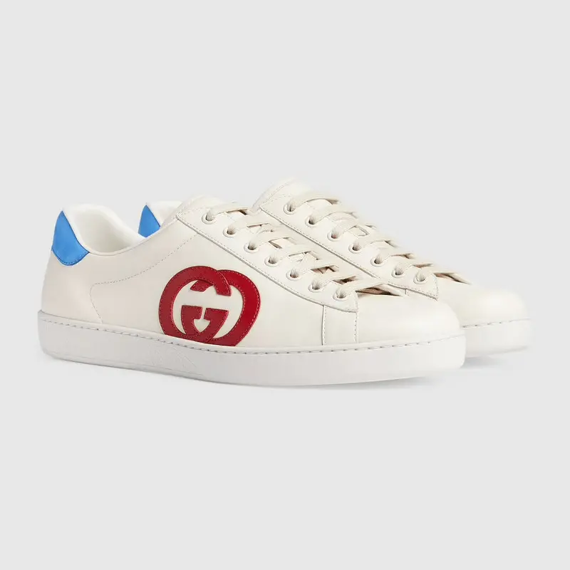 Giày Gucci Men's Ace sneaker With Interlocking G 625783-1XG70-9102 - Ảnh 5