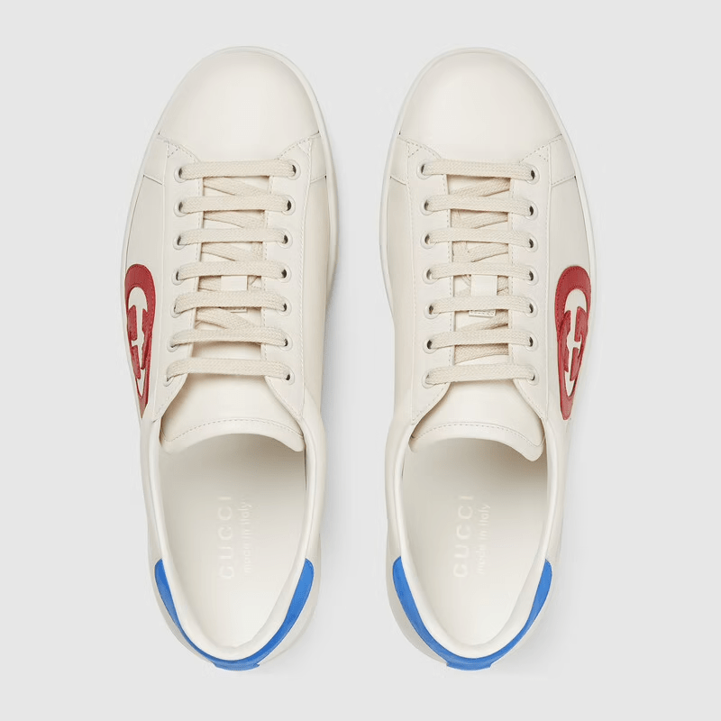 Giày Gucci Men's Ace sneaker With Interlocking G 625783-1XG70-9102 - Ảnh 2