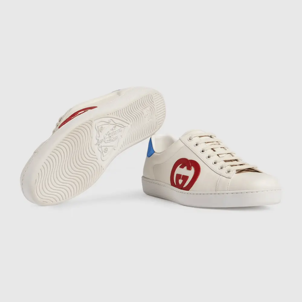 Giày Gucci Men's Ace sneaker With Interlocking G 625783-1XG70-9102 - Ảnh 4