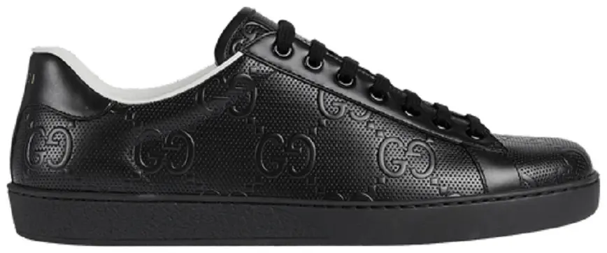 Giày Gucci Ace 'GG Embossed Black' 625787-1XK10-1000
