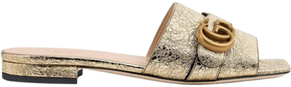 Dép Gucci Women's Slide With Double G Gold 626742-DKT00-7100