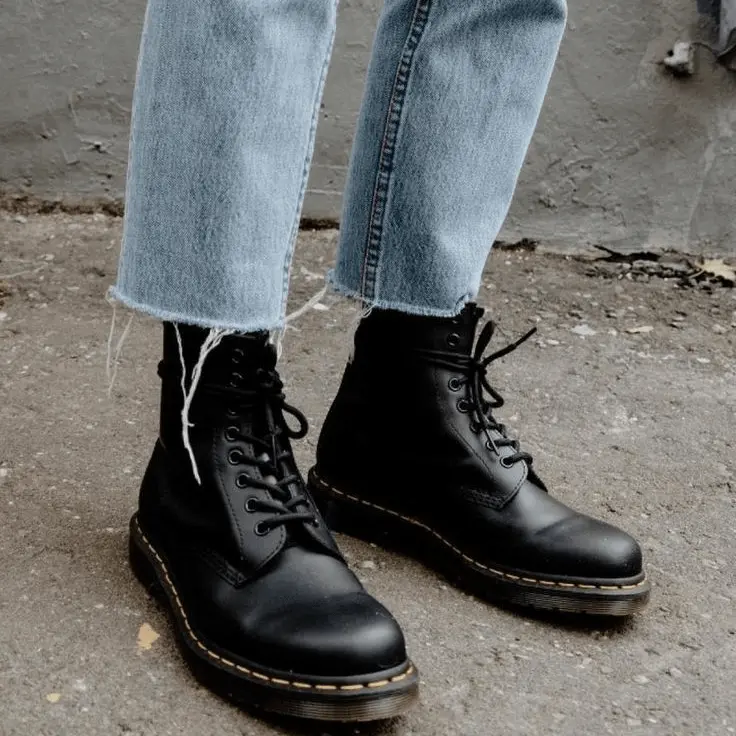 Giày Dr. Martens 1460 Black Nappa Smooth Leather Ankle Boots 11822002 - Ảnh 3