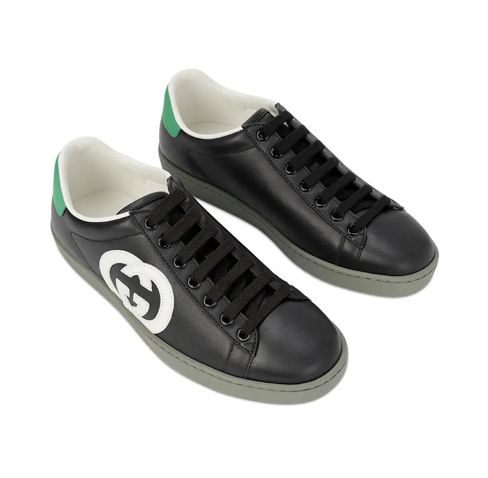 Alternative view of Giày Gucci Wmns Ace 'Interlocking G - Black White' 627823-1XG70-1103