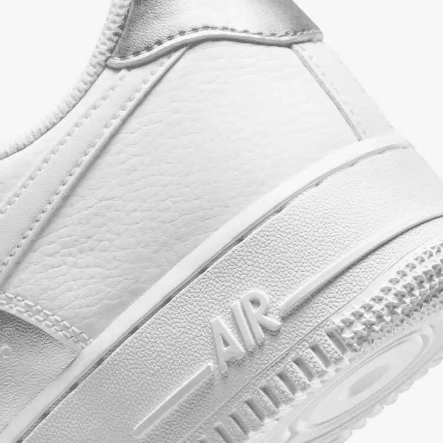 Alternative view of Giày Nike Air Force 1 '07 'White Metallic Silver' DD8959-104