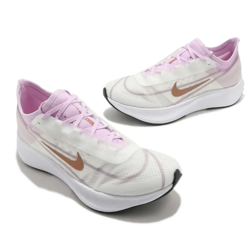 Giày Nike Zoom Fly 3 White Light Arctic Pink Bronze AT8241-103 - Ảnh 3