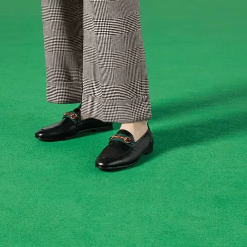 Giày Gucci Women's Loafer With Web 'Black' 631619-CQXM0-1060 - Ảnh 4