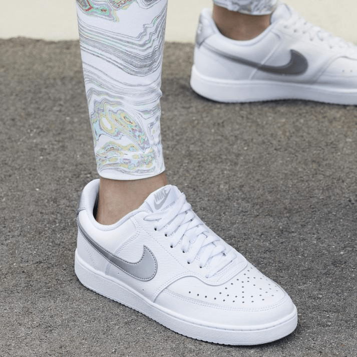 Giày Nike Court Vision Low 'White Metallic Silver' CD5434-111 - Ảnh 4