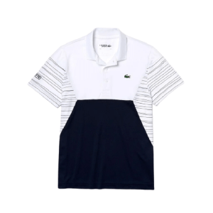 Áo Lacoste Polo Tennis Pique White Navy DH8488-51-0L3
