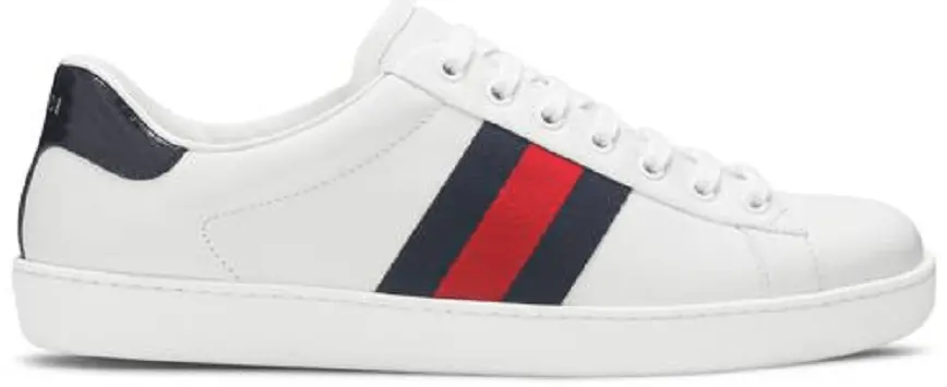Giày Gucci Ace Leather 'White Blue' 386750-02JR0-9072