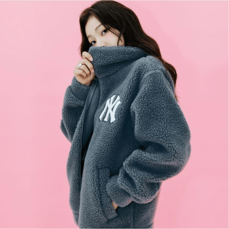 Áo MLB Basic Stand Neck Dumble Fleece Jumper 3AJPF0316-50GRD - Ảnh 6