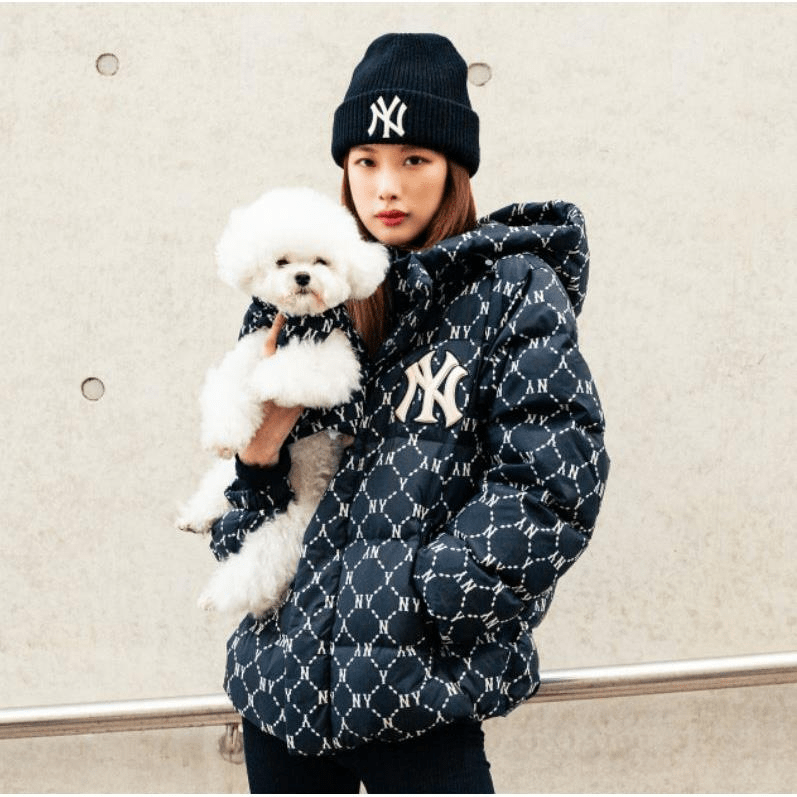 Áo MLB Monogram Diamond Lightweight Short Padded NY Yankees 3ADJM0316-50BKS - Ảnh 6