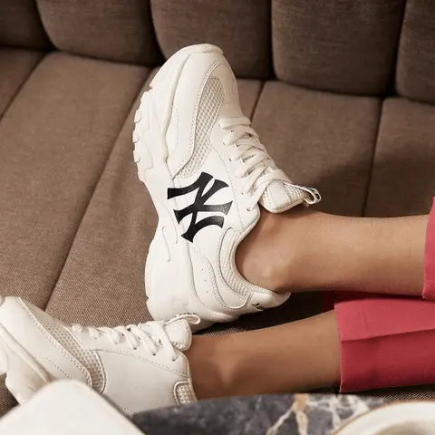 Giày MLB Bigball Chunky Mesh New York Yankees 'White' 3ASHCE12N-50CRS - Ảnh 5