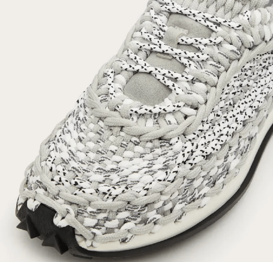 Giày Valentino Crochet Sneakers 'Grey' VY0S0E41ZXBGD0 - Ảnh 4