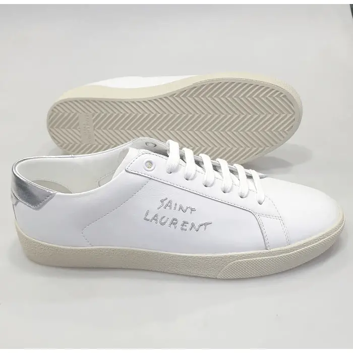 Giày Saint Laurent Court Classic SL06 Embroidered 'White' 611352-00NA0-9085 - Ảnh 4