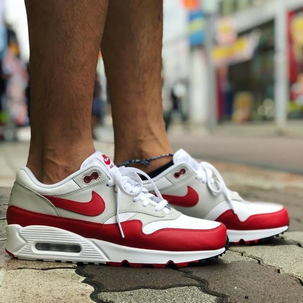 Giày Nike Air Max 90/1 White University Red AQ1273-100 - Ảnh 3
