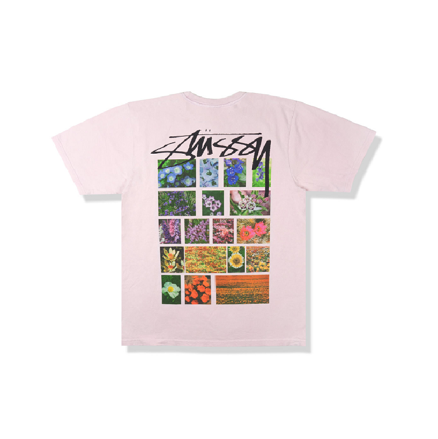 Áo Stussy Flower Grid Dyed T-shirt 'Blush' - Ảnh 2
