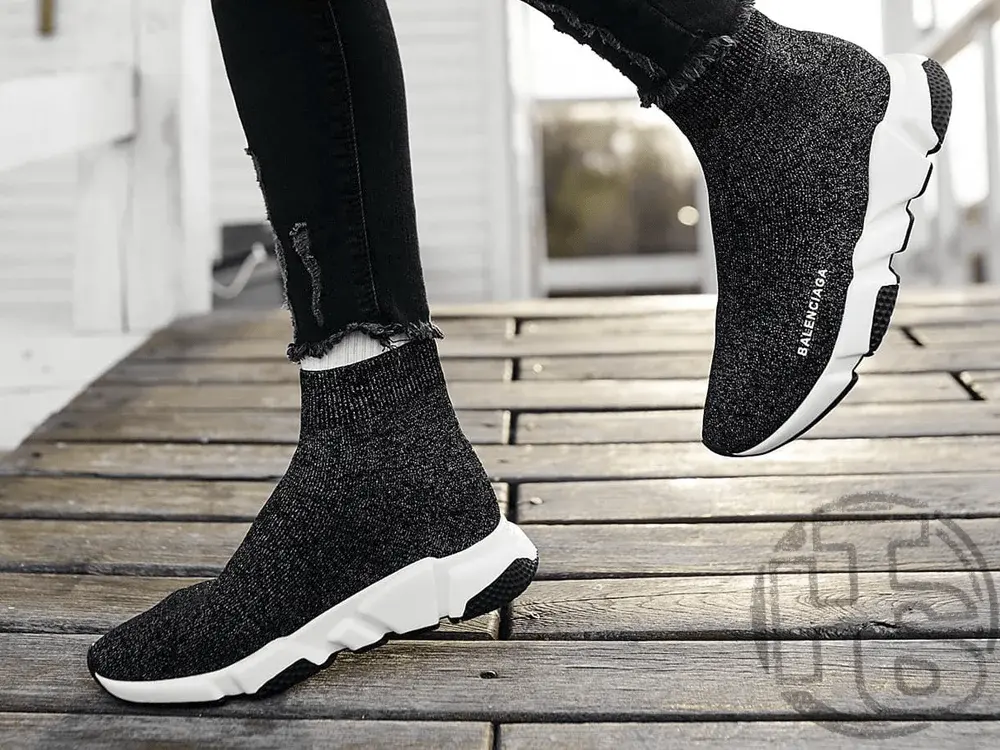 Giày Balenciaga Wmns Speed Trainer 'Scarpe Black' 530284 W0680 1000 - Ảnh 4