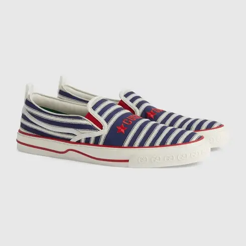 Giày Gucci Tennis 1977 slip-on White Blue 643489-9ARX0-4260 - Ảnh 3